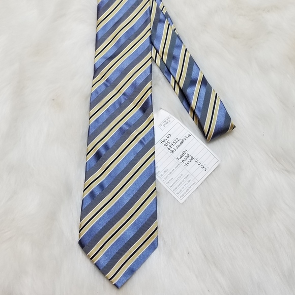 Banana Republic Other - Banana Republic Silk Tie Yellow Blue Gray Stripes